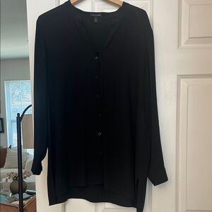 Eileen Fisher Black Button Down Shirt